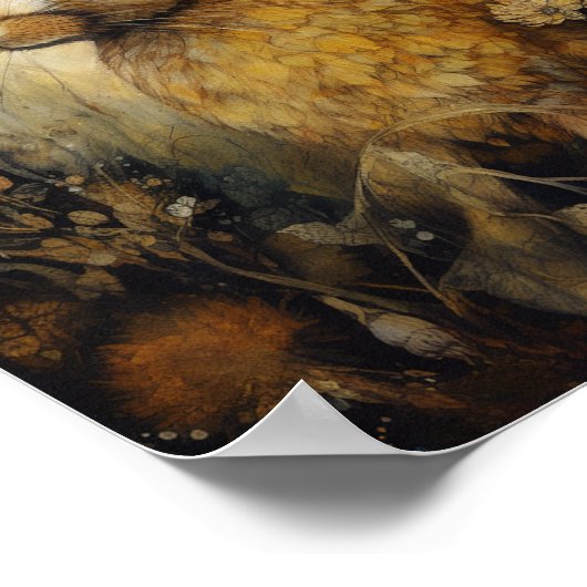 Das braune Kaninchen Poster (Ecke)