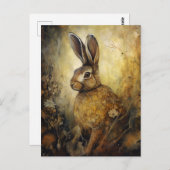 Das braune Kaninchen Postkarte (Vorne/Hinten)