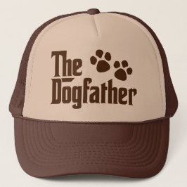 Das braune und bräunliche Sprichwort des Dogvaters Truckerkappe