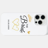Das Braut Hochzeitsdatum Elegantes Design Case-Mate iPhone Hülle (Rückseite (Horizontal))