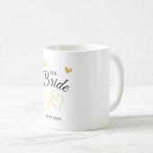 Das Braut Hochzeitsdatum Elegantes Design Kaffeetasse (VorderseiteRechts)