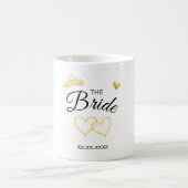 Das Braut Hochzeitsdatum Elegantes Design Kaffeetasse (Mittel)