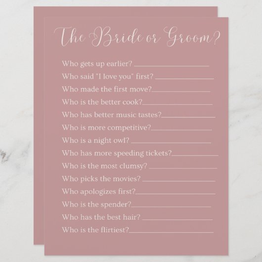 das Braut- oder Bräutigam-Party (Vorne/Hinten)