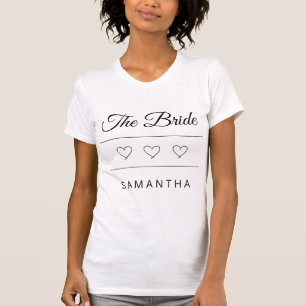 Das Braut-Personalisierte-Hochzeitsdesign-T-Shirt T-Shirt