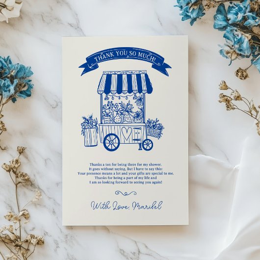 Das Brautparty der Blütenblätter vom Markt Dankeskarte