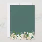 Das Brautparty der Grünen Gold-Blüte der Moderne Einladung (Rückseite)