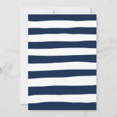 Das Brautparty der Knot Beach Starfish Navy Einladung (Rückseite)