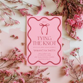 Das Brautparty der Knot-Bow-Krawatte wird rosa gef Einladung