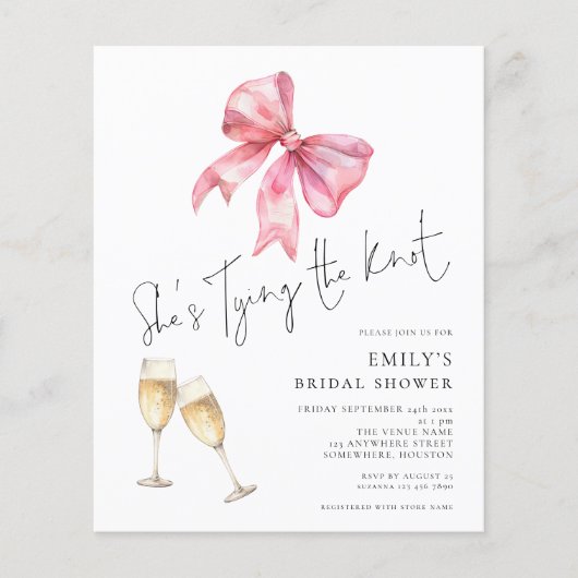 Das Brautparty der Knot-Pink-Kuh-Politik (Vorderseite)