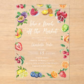 Das Brautparty der marktorientierten Bauern Acryleinladungen (Vorderseite)