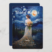 Das Brautparty der Sternennacht | Hochzeit Einladung (Vorne/Hinten)