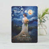 Das Brautparty der Sternennacht | Hochzeit Einladung (Stehend Vorderseite)