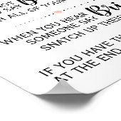 Das Brautparty der Wäschespinne ist ein rosa Blume Poster (Ecke)