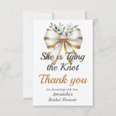 Das Brautparty der weißen Bow des Knotens Dankeskarte (Vorderseite)