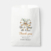 Das Brautparty der weißen Bow des Knotens Geschenktütchen (Vorderseite)