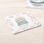 Das Brautparty des Blumenhandels-Bauern ist neu Rechteckiger Pappuntersetzer (angewinkelt)