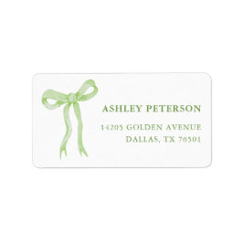 Das Brautparty des Knot-Grünen Bows Adressaufkleber