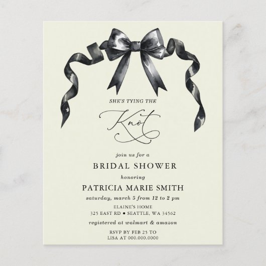 Das Brautparty des Knotens mit schwarzem Bug (Vorderseite)