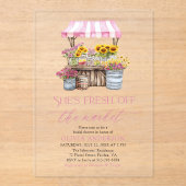 Das Brautparty des Marktes für die Bauern frisch v Acryleinladungen (Vorderseite)