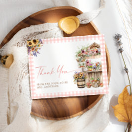 Das Brautparty des Marktes für die Bauern frisch v Dankeskarte