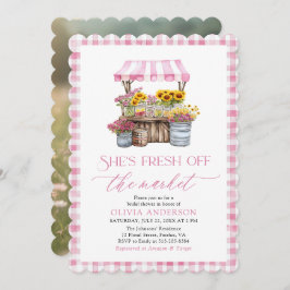 Das Brautparty des Marktes für die Bauern frisch v Einladung