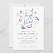 Das Brautparty des Marktes für die Bauern frisch v Einladung (Vorderseite)