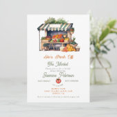 Das Brautparty des Marktes für die Bauern frisch v Einladung (Stehend Vorderseite)