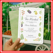 Das Brautparty des Marktes für die Bauern frisch v Einladung