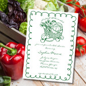 Das Brautparty des Marktes für die Bauern frisch v Einladung