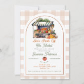 Das Brautparty des Marktes für die Bauern frisch v Einladung (Vorderseite)