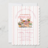 Das Brautparty des Marktes für die Bauern frisch v Einladung (Vorderseite)