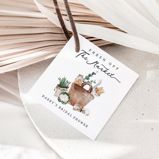 Das Brautparty des Marktes für die Bauern frisch v Geschenkanhänger