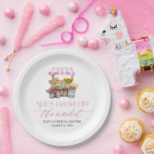 Das Brautparty des Marktes für die Bauern frisch v Pappteller (Party)