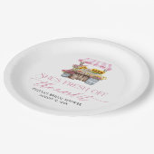 Das Brautparty des Marktes für die Bauern frisch v Pappteller (Schrägansicht)