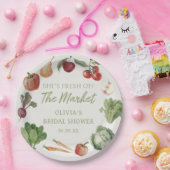 Das Brautparty des Marktes für die Bauern frisch v Pappteller (Party)