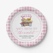 Das Brautparty des Marktes für die Bauern frisch v Pappteller (Vorderseite)