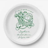 Das Brautparty des Marktes für die Bauern frisch v Pappteller (Vorderseite)