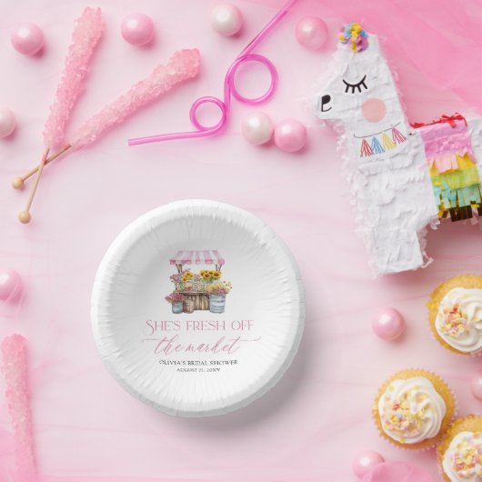 Das Brautparty des Marktes für die Bauern frisch v Pappteller (Party)