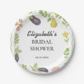 Das Brautparty des Marktes für die Bauern frisch v Pappteller (Vorderseite)