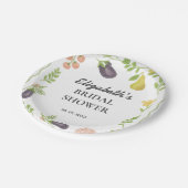 Das Brautparty des Marktes für die Bauern frisch v Pappteller (Schrägansicht)