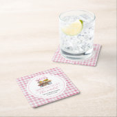 Das Brautparty des Marktes für die Bauern frisch v Rechteckiger Pappuntersetzer (Vor Ort)