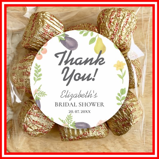 Das Brautparty des Marktes für die Bauern frisch v Runder Aufkleber