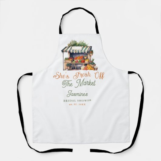 Das Brautparty des Marktes für die Bauern frisch v Schürze (Vorderseite)