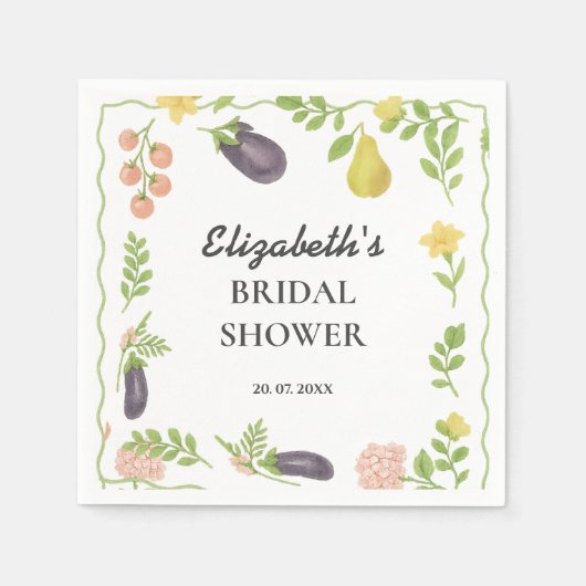 Das Brautparty des Marktes für die Bauern frisch v Serviette (Vorderseite)