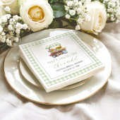 Das Brautparty des Marktes für die Bauern frisch v Serviette