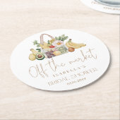 Das Brautparty des Marktes Runder Pappuntersetzer (Angewinkelt)