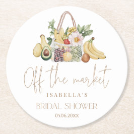 Das Brautparty des Marktes Runder Pappuntersetzer