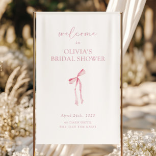 Das Brautparty des unbekannten rosa Bows Banner