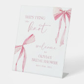 Das Brautparty des unbekannten rosa Bows Sockelschild (Vorderseite)