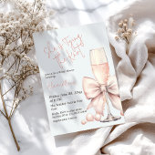 Das Brautparty des weißen, rosa und rosafarbenen K Einladung